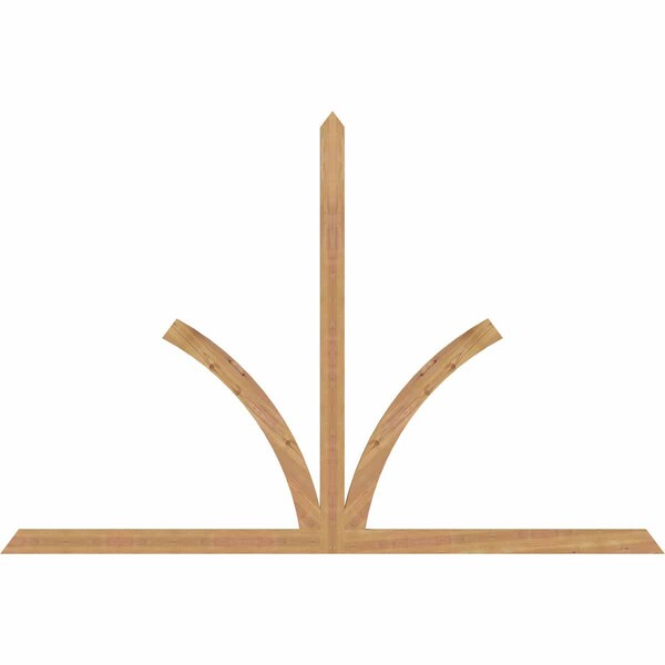 Ekena Millwork Richland Timber Gable Bracket, Western Red Cedar, 96"W x 64"H x 1 1/2"D x 3 1/2"F, 16/12 Pitch GBW096X64X0204RIC00SWR - main